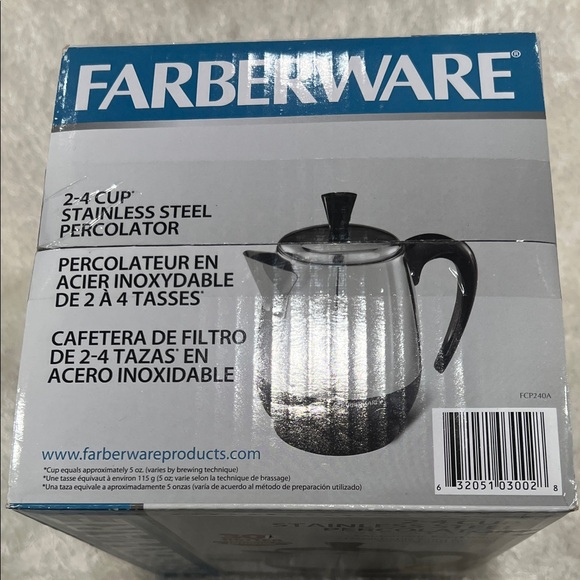 Farberware Stainless Steel Percolator with Black Handle - Picture 2 of 7